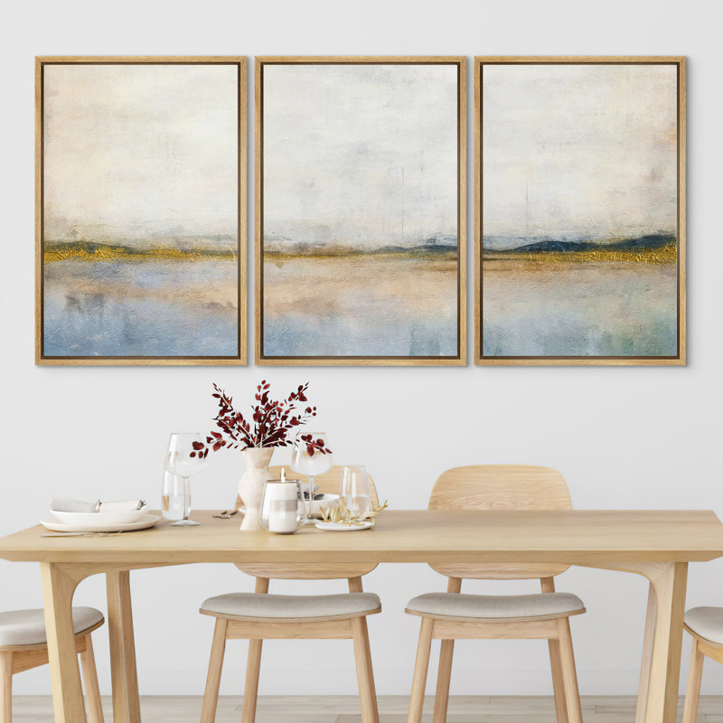 SIGNLEADER Blue Abstract Landscape Organic Modern Chic Decor Wall